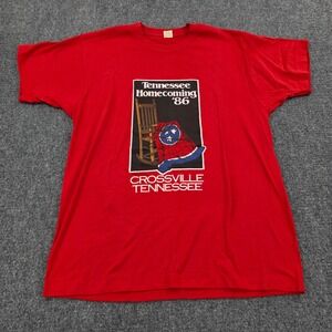 Vintage Screen Stars Tennessee Homecoming 86 T Shirt XL Red Tee Single Stitch